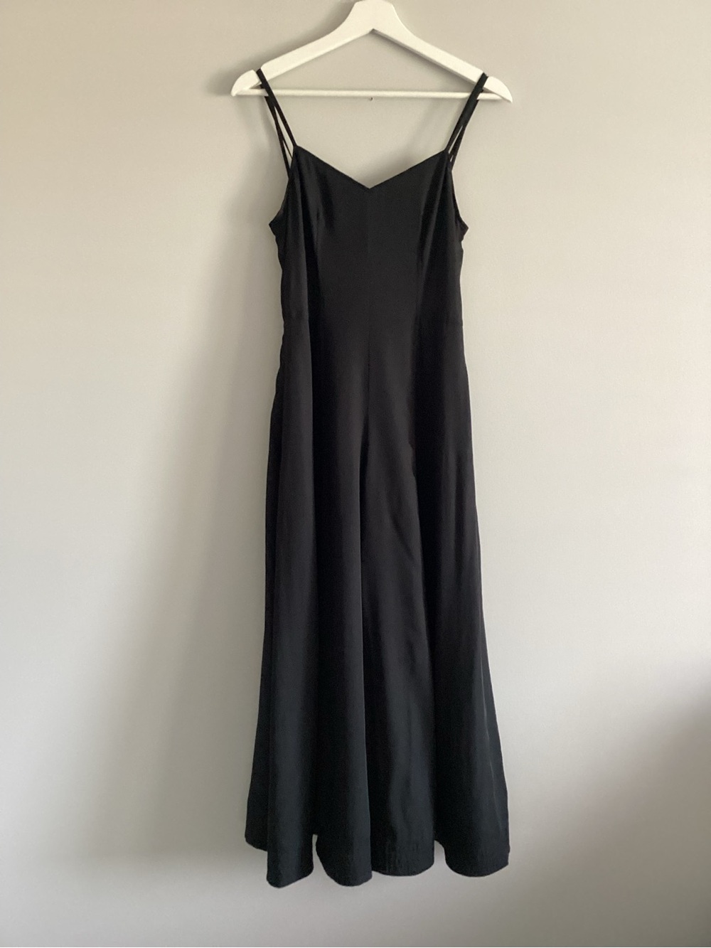 Club Monaco Black Cropped Wide Leg Jumpsuit, Size 00